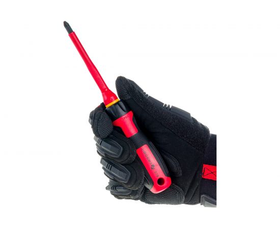 Набор диэлектрических отверток для точных работ Hogert Technik 1000 V, сталь S2, 13 пр. HT1S997 – изображение 4