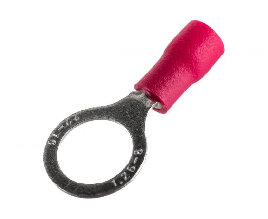 Кольцевой изолированный наконечник REXANT, диам. 8.4 мм, 0.5-1.5 кв.мм, красный 08-0016 – изображение 5