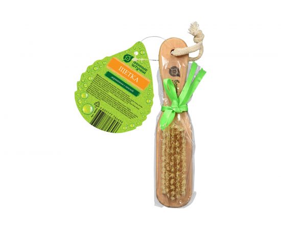 Деревянная двусторонняя щетка с пемзой Банные штучки 18 см 40050 – изображение 5