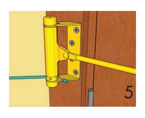 Дверной доводчик ALDEGHI LUIGI SPA стальной, пружинный, 148х335 мм, цвет: оцинкованная сталь, к-т: 1 шт + ключ с декоративными шурупами 115AZ004 – изображение 7