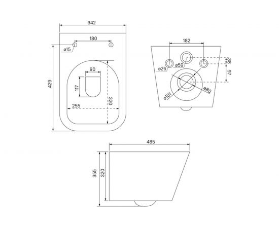 Подвесной безободковый унитаз IDDIS Bild BILRDSEi25 – изображение 9