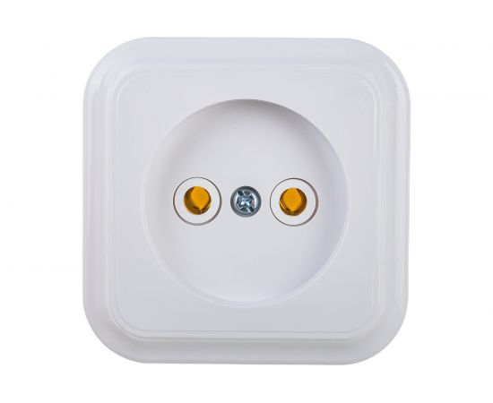 Розетка Bylectrica 1-местная ОУ, серия ПРАЛЕСКА, белый, РА16-255 