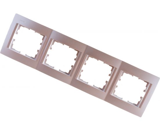 Четырехместная горизонтальная рамка LEZARD KARINA б/ вст жемчужно-белый перламутр 707-3000-149 