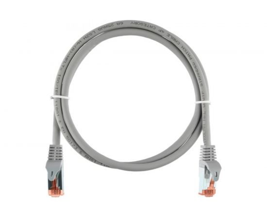 Шнур NIKOMAX S/FTP, 4 пары, категория 6a, 7х0, 135 мм, светло-серый, 3м NMC-PC4SA55B-ES-030-C-GY 