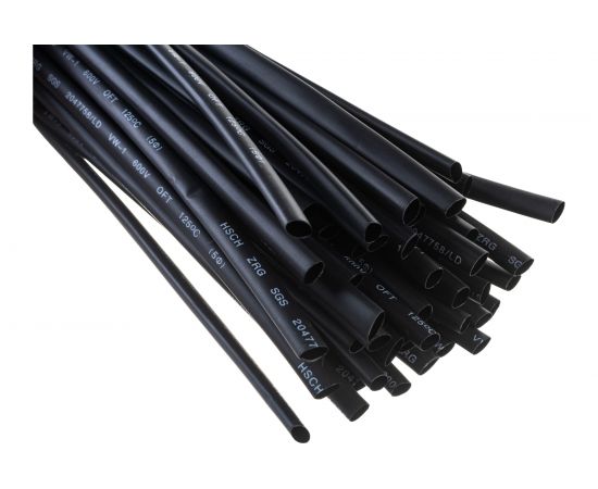 Трубка АБК-СИЛА ТУТ диаметр-5/2,5 мм чёрная нарезка по 1м 50м/упаковка 3300206 