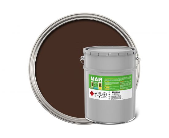 Эмаль МАЙ ПФ-115 коричневая, ведро 23 кг 211067 