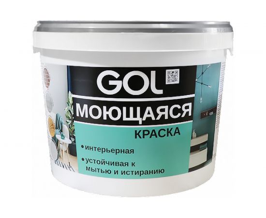 Акриловая моющаяся краска для стен Palizh GOL ВД-АК-1180 153 1,4 кг 11605654 