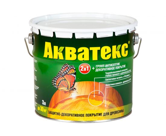 Защитно-декоративное покрытие для древесины Акватекс тик 3 л 565 
