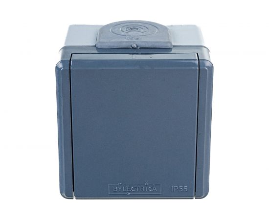 Розетка Bylectrica РА16-0152 03 1ОП з.к шторки IP55, серия ПРАЛЕСКА АКВА 