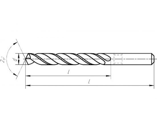 Сверло по металлу Туламаш цилиндрический хвостовик 3.25 мм Р9 ТМ 41282 
