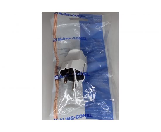 Вилка Aling-conel с заземляющим контактом 16А 250В, белый 301.0 137013 – изображение 2