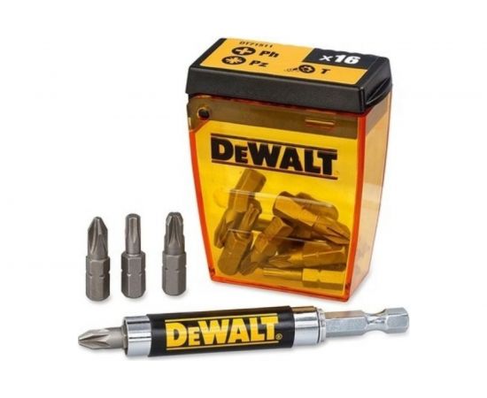 Набор бит 16 шт. пластиковый бокс DEWALT DT71511 – изображение 2