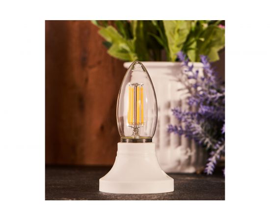 Филаментная лампа REXANT Свеча CN35 9.5 Вт 2700K E27 604-093 – изображение 2