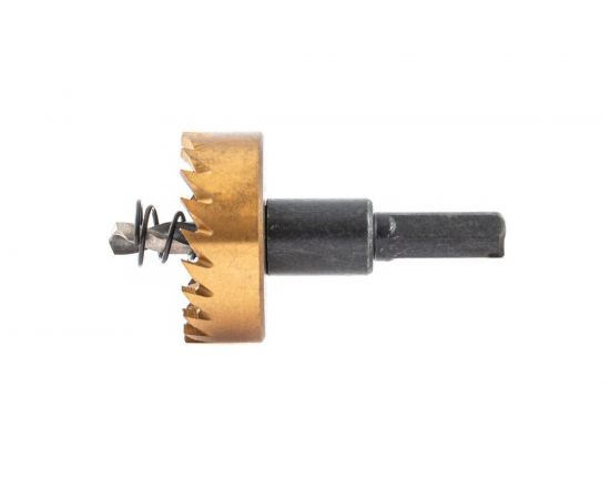 Коронка HSS с нитридтитановым покрытием по металлу 38 мм DENZEL 724111 – изображение 2