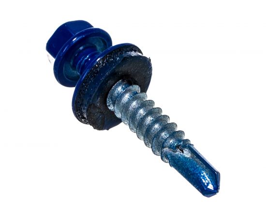 Кровельные саморезы ВИРТУОЗ 5,5х32 мм, RAL 5002, ультрамарин, 150 шт. 600-23971 – изображение 2