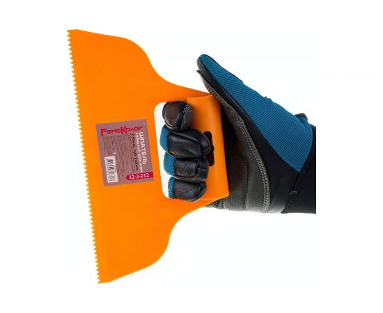 Шпатель для клея РемоКолор пластмассовый, зубчатый, 230мм, зуб 2х2мм, 12-2-212 – изображение 2