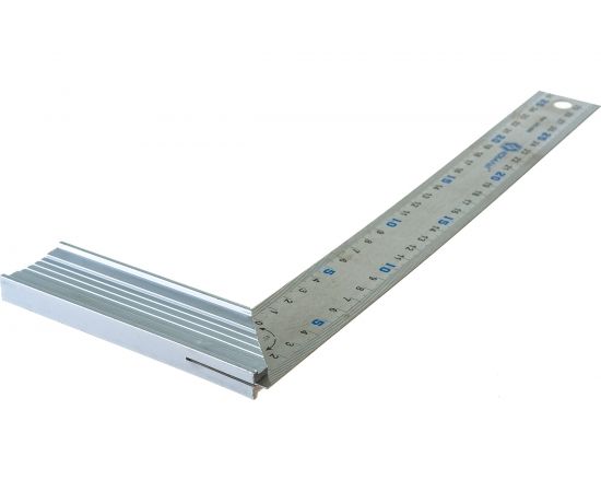 Столярный угольник 300мм, нерж.сталь, алюминиевое основание КОБАЛЬТ 243-608 – изображение 2