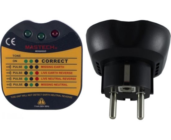 Цифровой тестер электросети для евро-розеток Mastech MS6860D 58485 – изображение 2