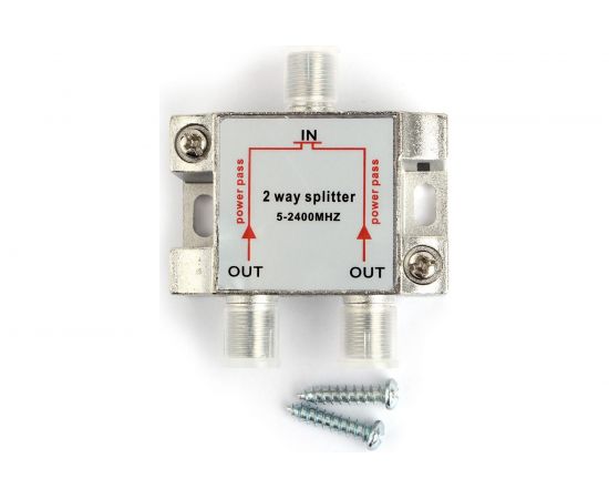 Профессиональный ТВ сплиттер Cablexpert на 2 телевизора, Power Pass 5-2400MHZ AS-TV-PP-02 – изображение 3