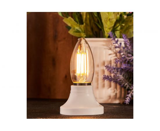 Филаментная лампа REXANT Свеча CN35 9.5 Вт 2700K E27 604-093 – изображение 3