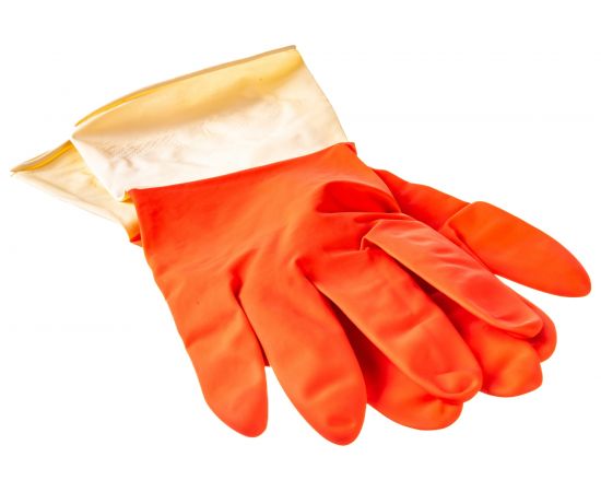 Хозяйственные латексные перчатки UNITRAUM красно-белые, р. L/9 UN-WJHDB6509 – изображение 3