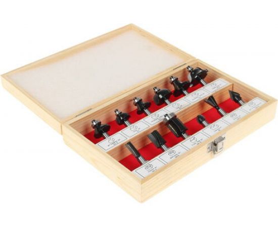 Набор фрез 1201 (12 шт; хвостовик 8 мм) по дереву Калибр 00000024854 – изображение 3