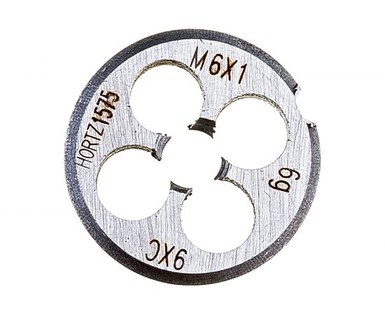 Плашка М 6 х1 9ХС HORTZ 203994 – изображение 4