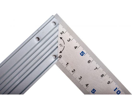 Столярный угольник 300мм, нерж.сталь, алюминиевое основание КОБАЛЬТ 243-608 – изображение 4