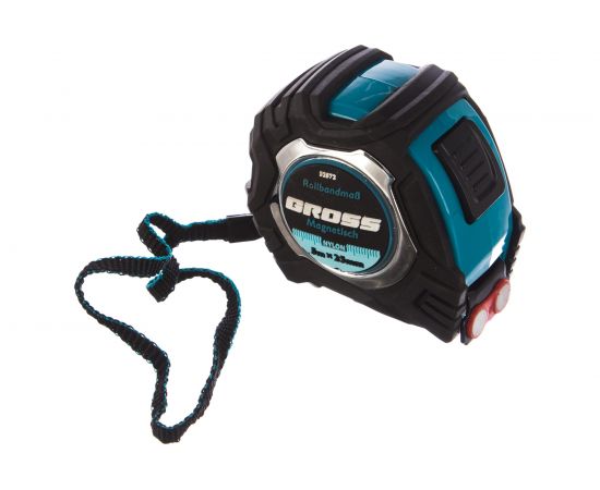 Рулетка Magnetisch, 5 м х 25 мм обрезиненный корпус,автоматическая фиксация GROSS 32572 – изображение 4