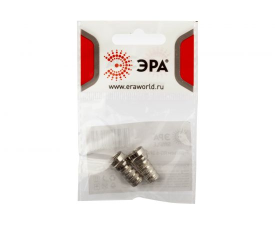 F-разъем ЭРА RG6, simple, пакет 2 штуки RSF62 Б0048286 – изображение 4