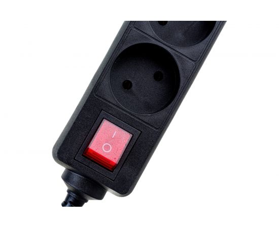 Сетевой удлинитель ФОТОН 10-53S, 5м, 3 розетки, 10А, с выключателем, Черный 24750 – изображение 4