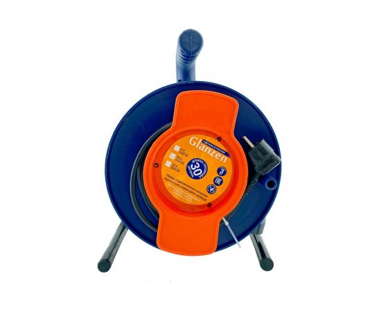 Силовой удлинитель на катушке Glanzen ПВС 2х1,5 арт. EC-30-010 00-00006538 – изображение 4