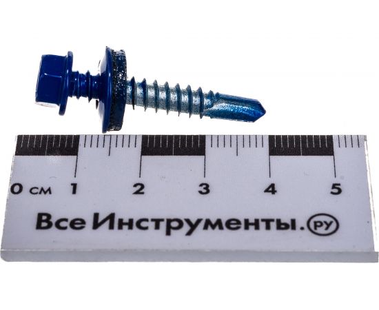 Кровельные саморезы ВИРТУОЗ 5,5х32 мм, RAL 5002, ультрамарин, 150 шт. 600-23971 – изображение 5