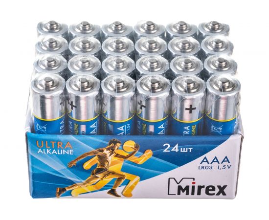 Батарея Mirex, щелочная LR03 / AAA 1,5V 24 шт showbox 23702-LR03-B24 – изображение 5