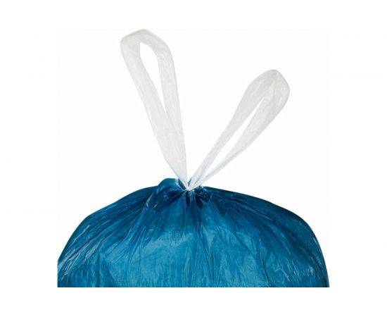 Мешки для мусора сини�� с завязками особо прочные LAIMA ULTRA (15 шт; 60x70 см; 60 л; 30 мкм; ПСД) ЛАЙМА 607696 – изображение 5