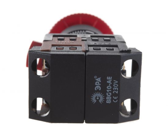 Кнопка ЭРА AE22 Грибок, с фиксацией, красная, d=22мм, 240В, 1з+1р, 10/400/3200 Б0045629 – изображение 5