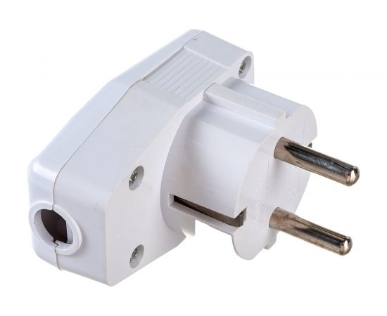 Угловая вилка STEKKER с выключателем, с заземлением, 250В, 16A, IP20, белый 39004 – изображение 5