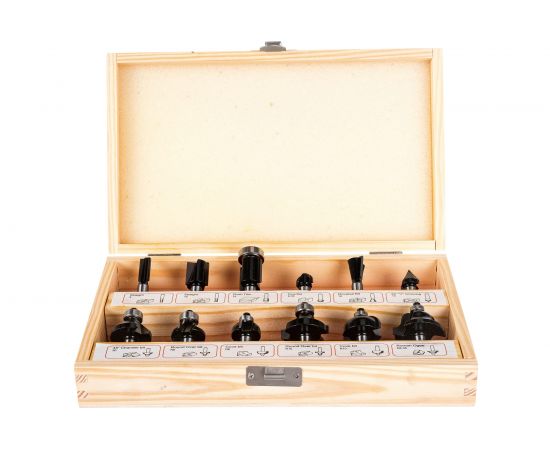 Набор фрез 1201 (12 шт; хвостовик 8 мм) по дереву Калибр 00000024854 – изображение 9