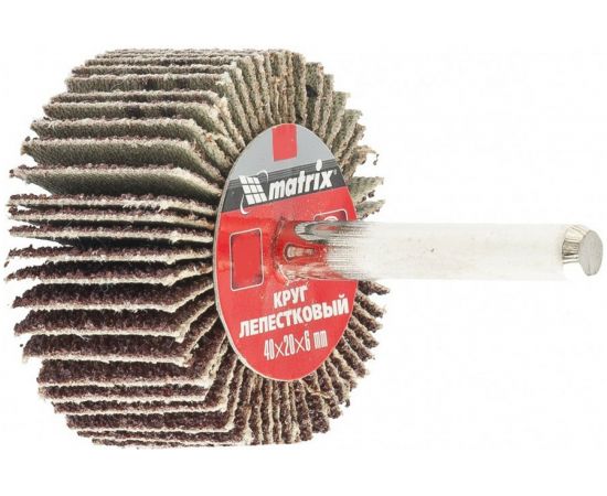 Круг лепестковый (40x20x6 мм; P 80) для дрели MATRIX 74167 