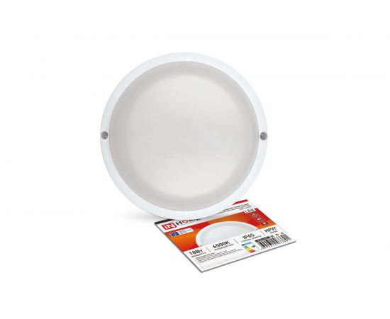 Светодиодый герметичный светильник IN HOME СПП-А-КРУГ 18Вт 230В 6500К 1440Лм с датчиком 4690612033891 