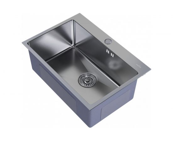 Настольная мойка MIXLINE PRO 65x45, 3 мм, выпуск 3 1/2, 22 см, с сифоном, сатин 547237 