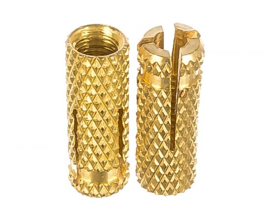 Забиваемый анкер Качественный Крепеж цанга М 6, латунь 100 шт 0200070 КЧ 