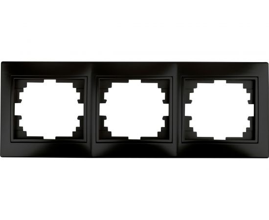 Горизонтальная рамка Intro 150305 на 3 поста , СУ, Plano, антрацит Б0044580 