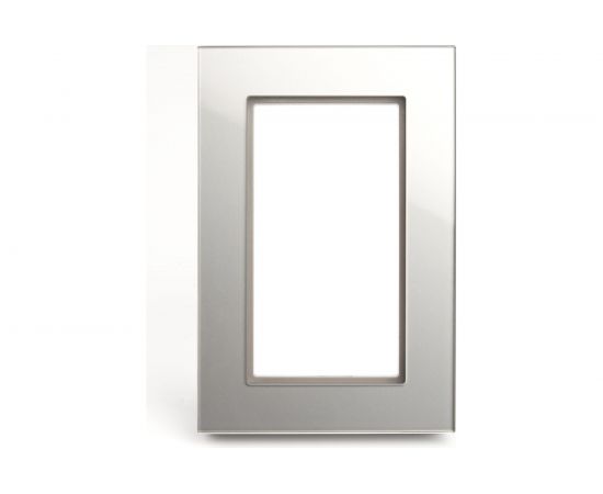 Горизонтальная 2-местная рамка STEKKER без перемычки, серия Катрин, GFR00-7012-03, серебро 39568 