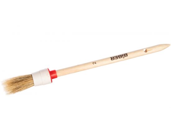 Кисть Стандарт (круглая, натуральная щетина, деревянная рукоятка) 20мм Biber 31180 тов-001905 