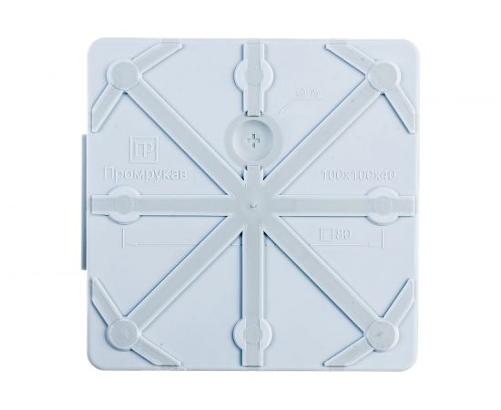 Распределительная коробка Промрукав для прямого монтажа двухкомпонентная безгалогенная HF 100x100x40 12 вводов 60-0303 – изображение 2