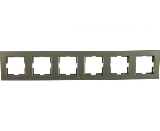 Рамка Panasonic Karre Plus 54797 6м горизонтальная темно-серая WKTF0806-2DG – изображение 2