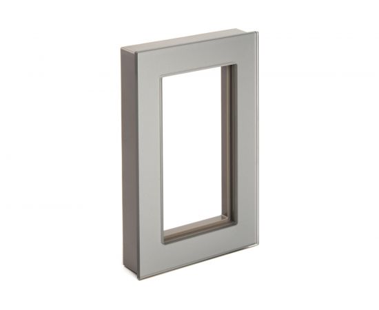 Горизонтальная 2-местная рамка STEKKER без перемычки, серия Катрин, GFR00-7012-03, серебро 39568 – изображение 2