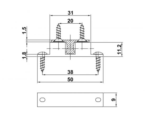 Роликовая защелка Amig латунь 2073 – изображение 2