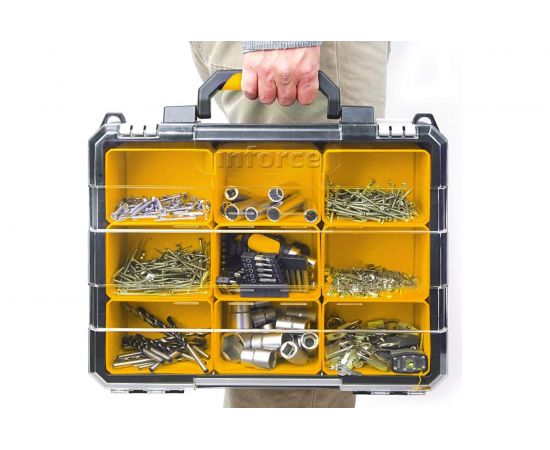 Профессиональный органайзер с металлическими замками 9 отделений Inforce 06-20-10 – изображение 2